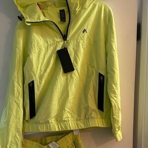 Alphalete Vibrant Lime Jacket and Matching Shorts